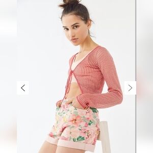 BDG Denim High-Rise Mom Short - Floral